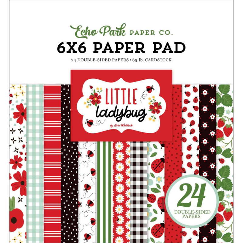 Echo Park Little Ladybug 6x6 Inch Paper Pad