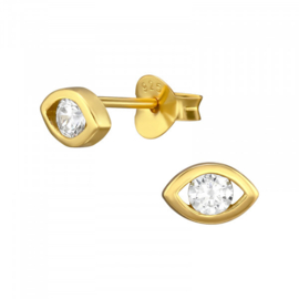 Oorbellen Sterling zilver 925 Evil eye