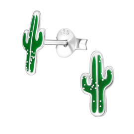 Kinderoorbellen Sterling zilver 925 Cactus glitter