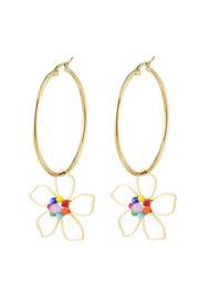 Creolen Chirurgisch staal Wild flower multi