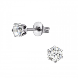 Oorbellen Chirurgisch staal Tulp 4mm