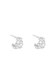 Oorbellen Chirurgisch staal Bonded hearts