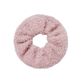 Haarelastiekjes teddy scrunchie roze