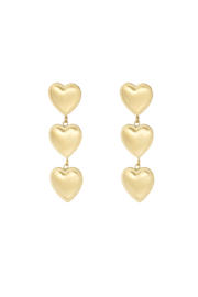 Oorbellen Chirurgisch staal Stack of hearts