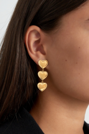 Oorbellen Chirurgisch staal Stack of hearts