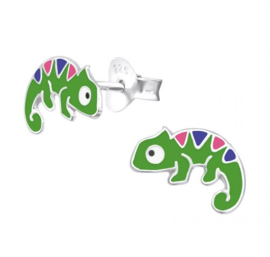 Kinderoorbellen Sterling zilver 925 Kameleon