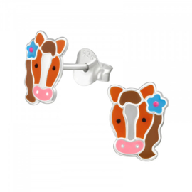 Kinderoorbellen Sterling zilver 925 Paard