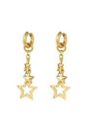 Creolen Chirurgisch staal Starry nights