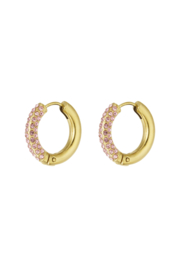 Creolen Chirurgisch staal Shiny pink
