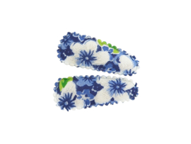 Babyhaarspeldjes blauwe bloemen