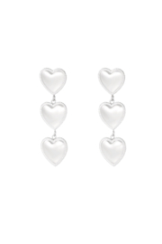 Oorbellen Chirurgisch staal Stack of hearts