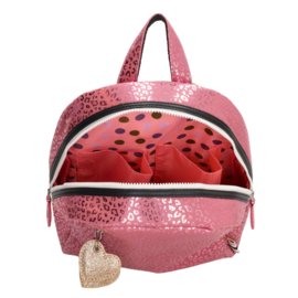 Zebra rugzakje - Metallic leopard pink (M)