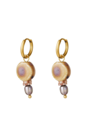Creolen Chirurgisch staal Colored charm