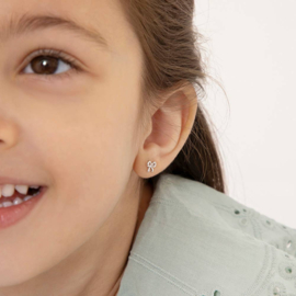 Kinderoorbellen Sterling zilver 925 met schroefsluiting Strikjes "In Season Jewelry"