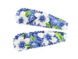 Haarspeldjes blauwe bloemen