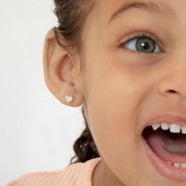 Kinderoorbellen Sterling zilver 925 met schroefsluiting Hartje "In Season Jewelry"