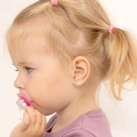 Kinderoorbellen Sterling zilver 925 met schroefsluiting Rond "In Season Jewelry"