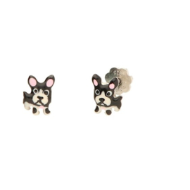 Kinderoorbellen Sterling zilver 925 met schroefsluiting Hond "Lapetra"