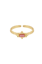 Chirurgisch stalen ring Vintage pink