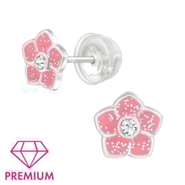 Kinderoorbellen Sterling zilver 925 Bloem