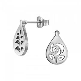 Oorbellen Chirurgisch staal Rose