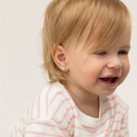 Kinderoorbellen Sterling zilver 925 met schroefsluiting Sterren "In Season Jewelry"