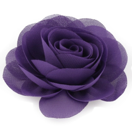 Haarbloem groot stof bloem paars