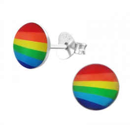 Kinderoorbellen Sterling zilver 925 Regenboog