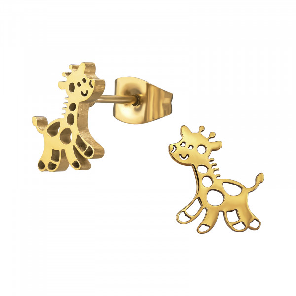 Oorbellen Chirurgisch staal Giraffe