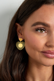 Oorbellen Chirurgisch staal Mandela heart