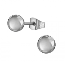 Oorbellen Chirurgisch staal Bal 6mm