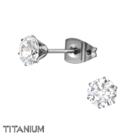 Oorbellen Titanium Tulp 5mm