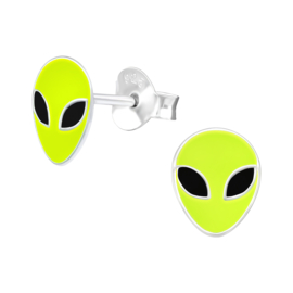 Kinderoorbellen Sterling zilver 925 Alien