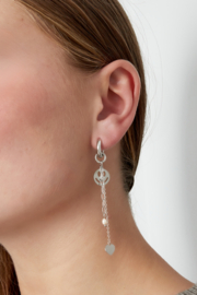 Creolen Chirurgisch staal Smiley pearl party