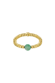 Ring natuurstenen collectie Green & gold