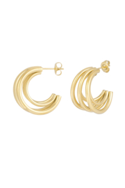 Oorbellen Chirurgisch staal Double twisted