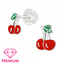Kinderoorbellen Sterling zilver 925 Kersen