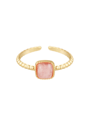 Chirurgisch stalen ring Stone pink