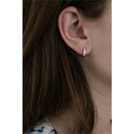 Creolen Sterling zilver 925 Klapcreool Zirkonia "Lilly"