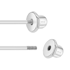 Kinderoorbellen Sterling zilver 925 met schroefsluiting Hond en bot "In Season Jewelry"