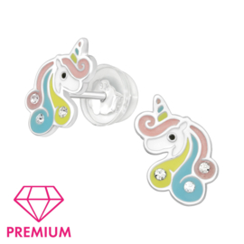 Kinderoorbellen Sterling zilver 925 Unicorn