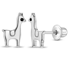 Kinderoorbellen Sterling zilver 925 met schroefsluiting Lama "In Season Jewelry"