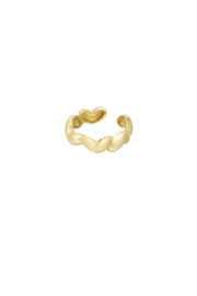 Chirurgisch stalen ring Hearts around