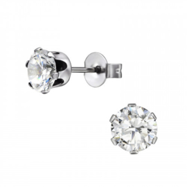 Oorbellen Chirurgisch staal Tulp 6mm