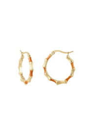 Creolen Chirurgisch staal Colored pattern orange