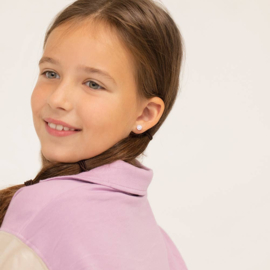 Kinderoorbellen Sterling zilver 925 met schroefsluiting Bloem roze "In Season Jewelry"