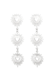 Oorbellen Chirurgisch staal Hearts firework