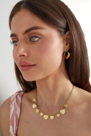 Chirurgisch stalen ketting "Hearts"