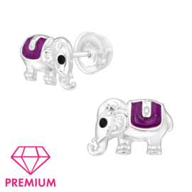 Kinderoorbellen Sterling zilver 925 Olifant