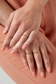 Chirurgisch stalen ring Rhinestone